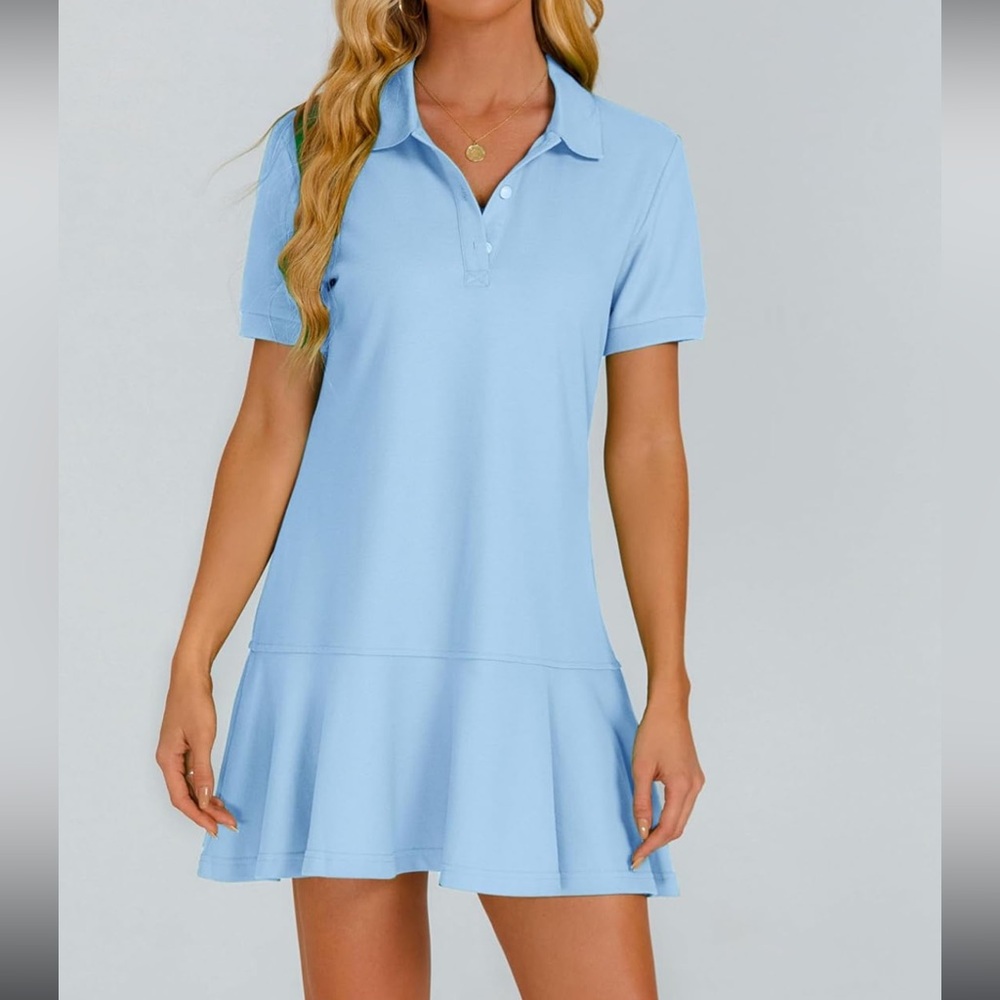 Light Blue Polo Dress
